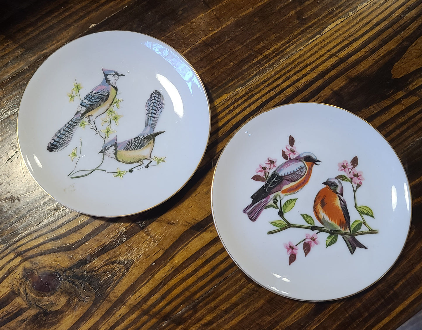 Bird Pair Decor Plates - Set of 2