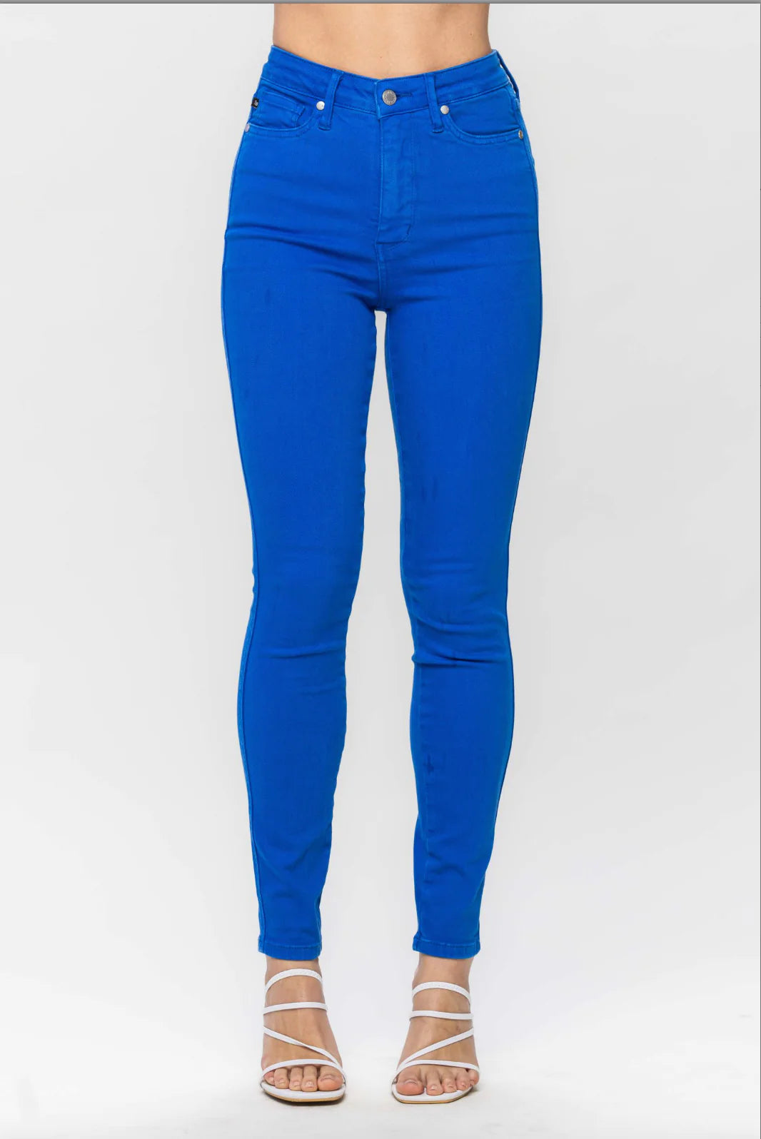 Tiffany High Waist Royal Blue Skinny Jeans - Judy Blue