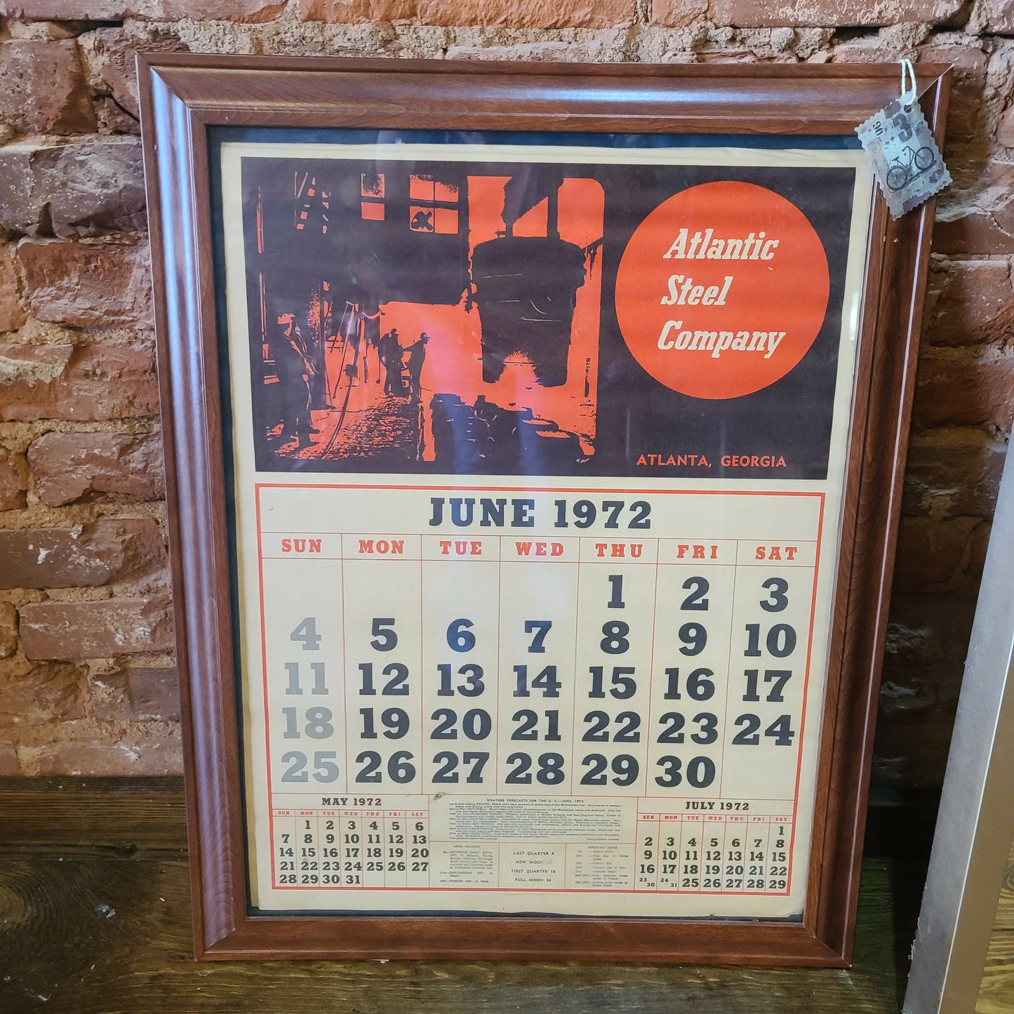 Atlantic Steel Framed Calendar