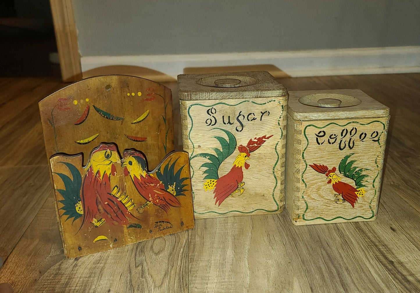 Chicken Canisters and Napkin Holder