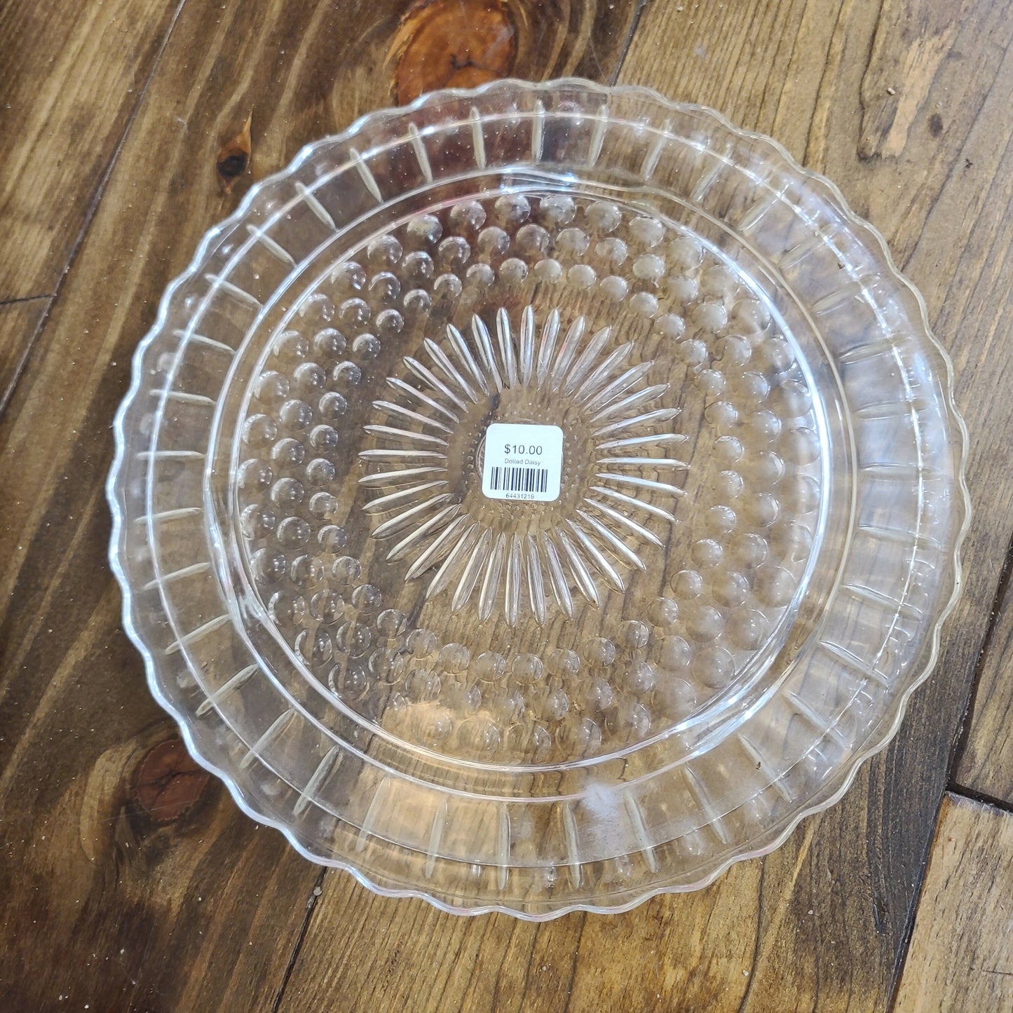Dotted Daisy Crystal Platter *