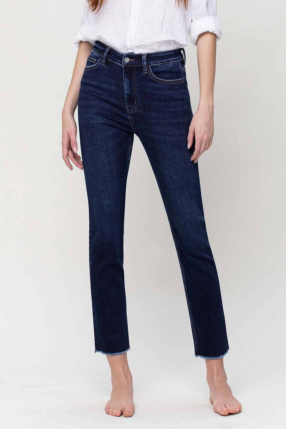 Leona Super High Rise Straight Jeans - Vervet