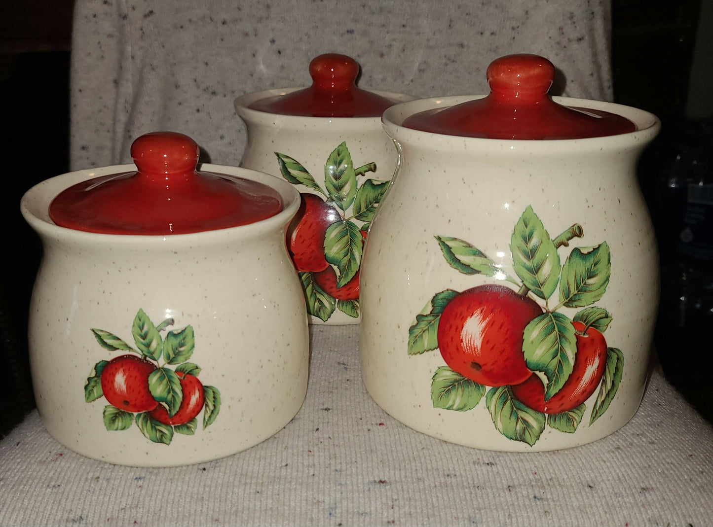 Apple Canisters - 3 Pieces